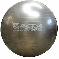 Acra Gymnastická lopta 75 cm stříbrná