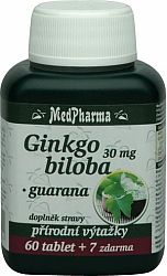 MedPharma Ginkgo biloba+guarana 67 tabliet