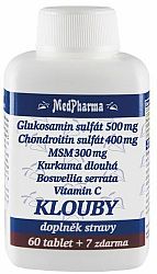MedPharma Glukosamin sulfát (chondroitín, MSM, kurkuma) KĹBY 67 tabliet