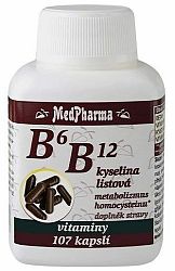 MedPharma Vitamín B6 B12 + kyselina listová 107 kapsúl