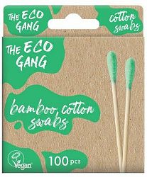 the ECO GANG Bambusové vatové tyčinky 100 ks zelená