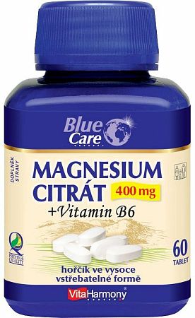 VitaHarmony Blue Care Magnézium citrát + vitamín B6 60 tabliet