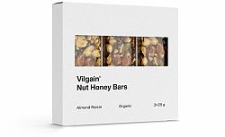 Vilgain Nut Honey Bar BIO mandle a hrozienka 75 g (3 x 25 g)